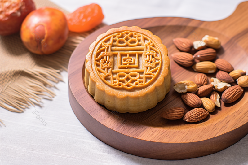 营养健康的甜点坚果五仁月饼,高清,摄影图,摄影图片,图片大全,摄影图免费下载